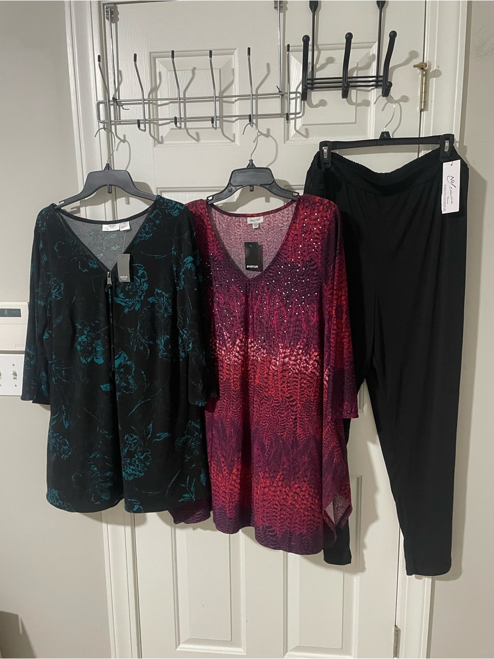 Avenue new 1x Red and Purple Tunics new 1x dress pants